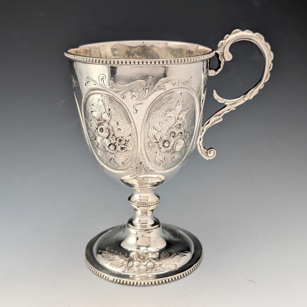 1860 年英國古董純銀高腳杯 153 克 James Beebe
